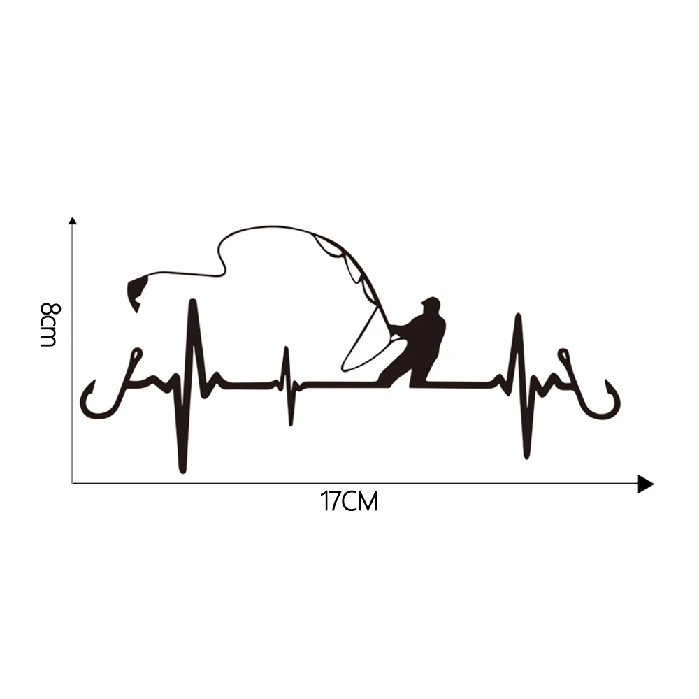 الصيد ضربات القلب سيارة ملصق لاصق لامع ورائع، ملصق حائط من الفينيل مقاوم للماء نافذة السيارة الوفير ملصق الجذع ملصق مائي السيارات الجانب الجسم