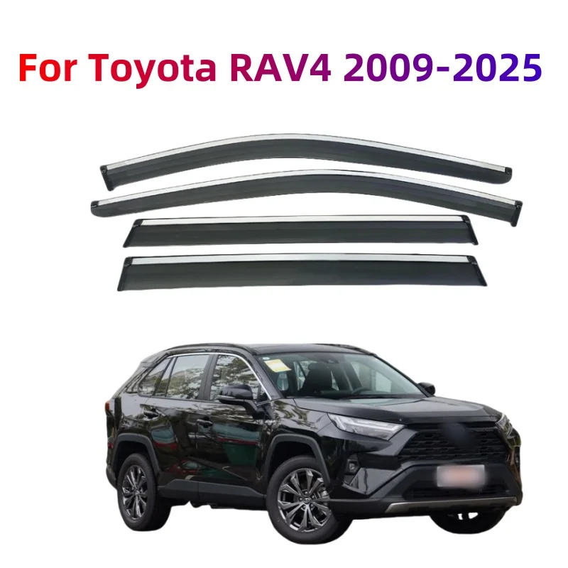 For Toyota RAV4 RAV 4 2009-2025 Window Visors Rain Guard Side Vent Deflector Weathershield Moulding Trim Car Styling Accessories