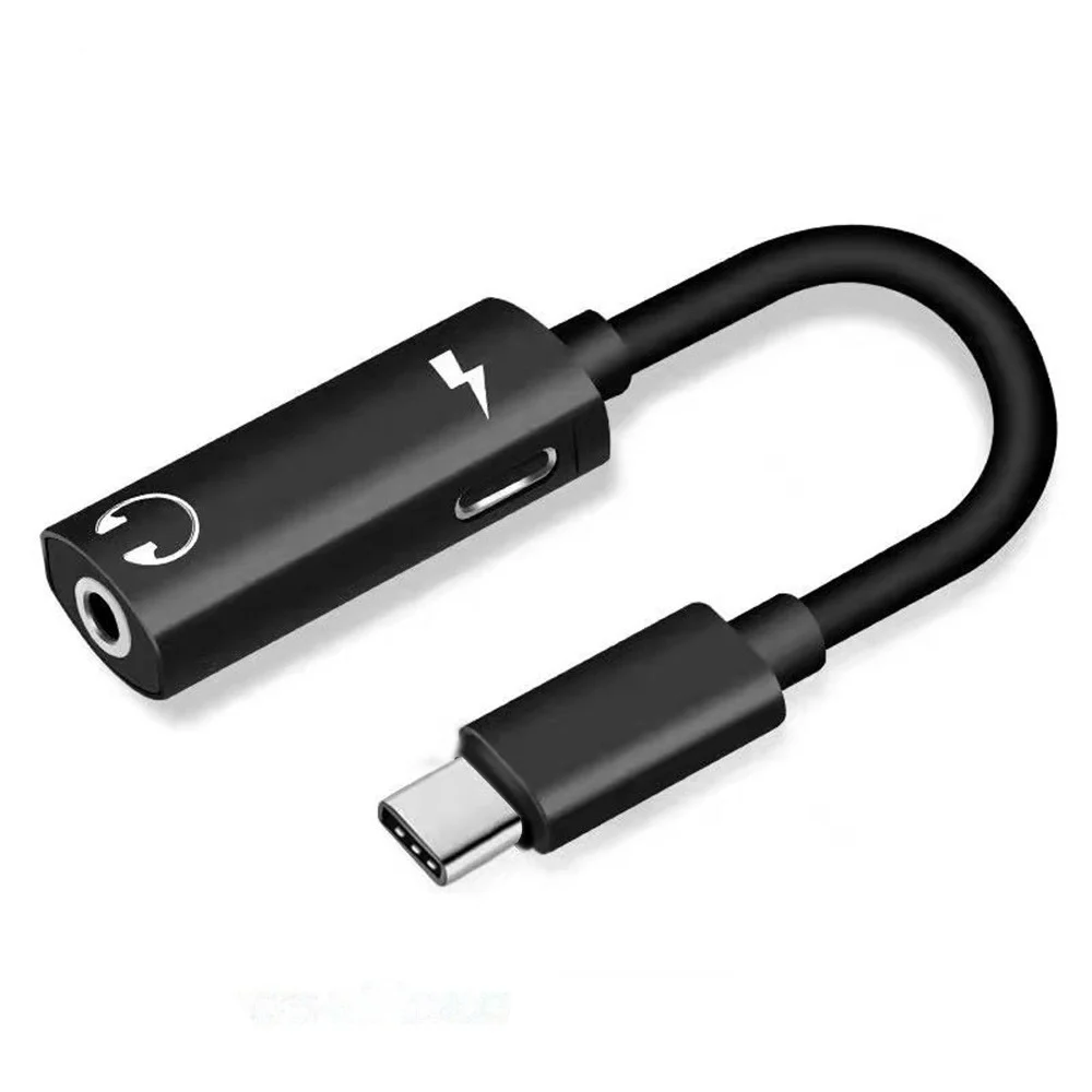 Type C To 3.5mm Jack Adapter For Type C Audio Splitter Headphone Cable Earphone Aux 3.5 Adapter Charger Usb-C
