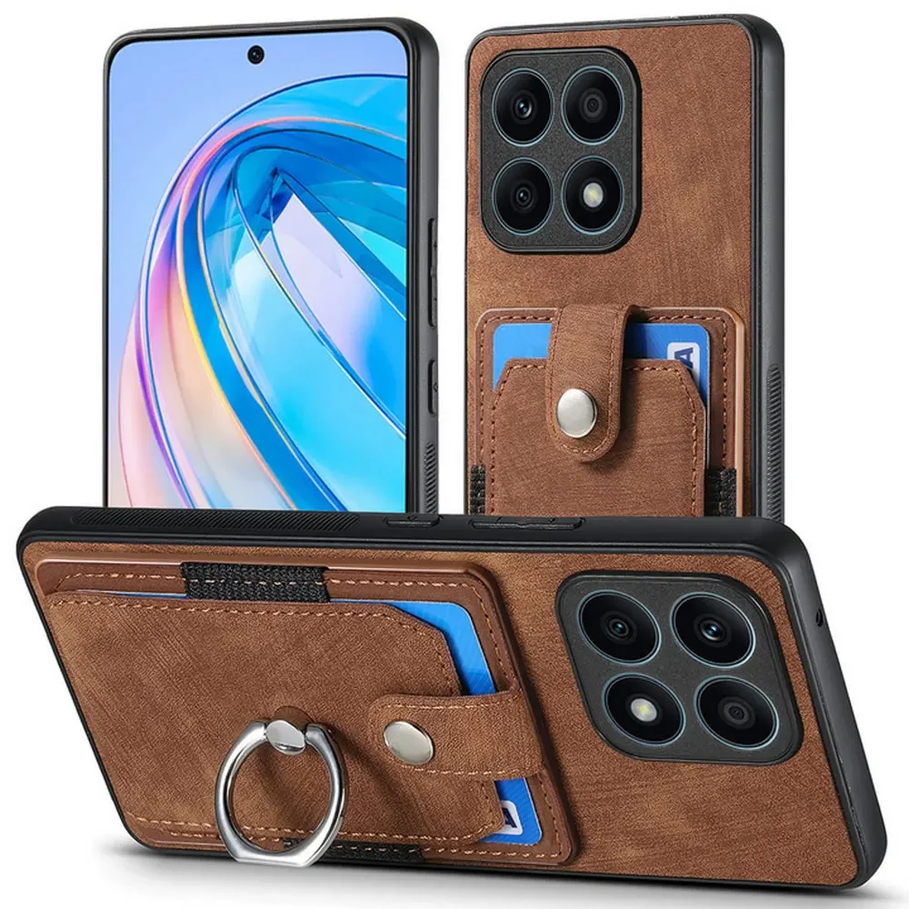 

Honor X6A Plus 5G Luxury Case For Huawei Honor X8B Leather Camera Protect Ring Back Cover Honor X9B X7B X7A X8A X9A X6S X7 Funda