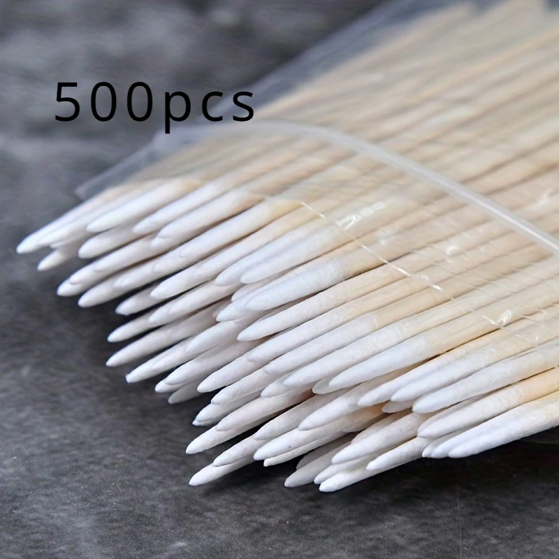 100/300/500/900/1000pcs,50/100set，  Double Cotton Swabs, Precision Tips With Paper Stick For Makeup (Double-Pointed Shape)