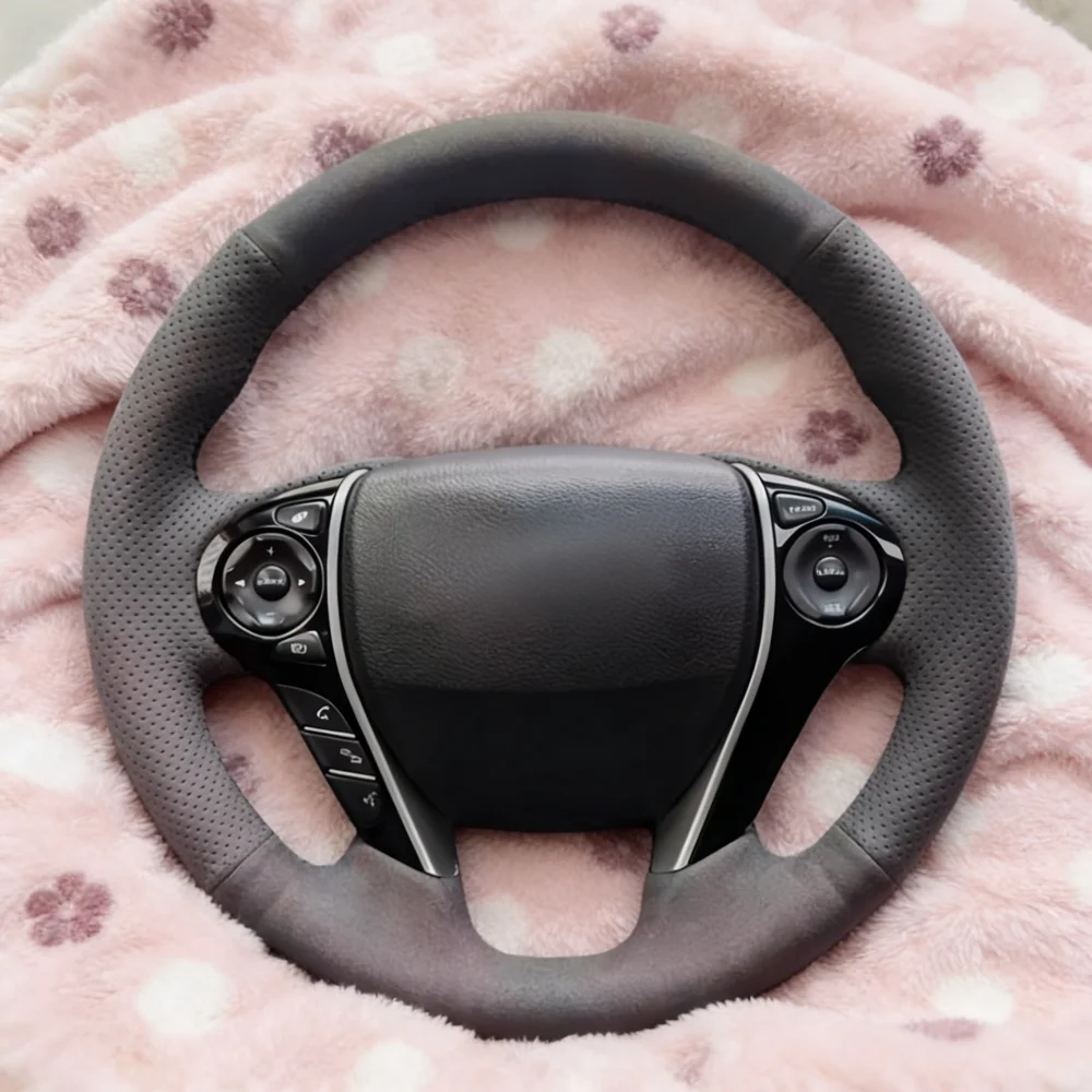

Чехол на руль из дышащей замши ручной работы для Honda Accord, Crosstour 2013-2017, Odyssey 2013-2015