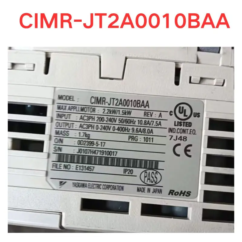 Used  CIMR-JT2A0010BAA inverter Functional test OK Fast delivery