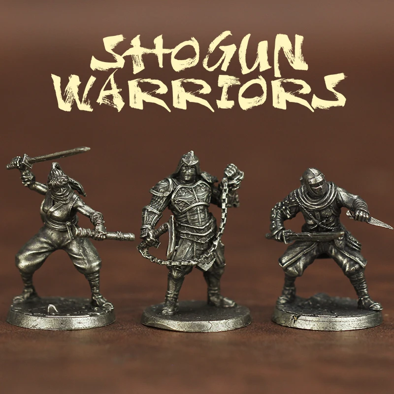 Metalen Miniatuur Ornament Accessoires De Shofu Samurai Ninja Actiefiguren Oude Soldaten Model Speelgoed Bordspel Stukken Geschenken