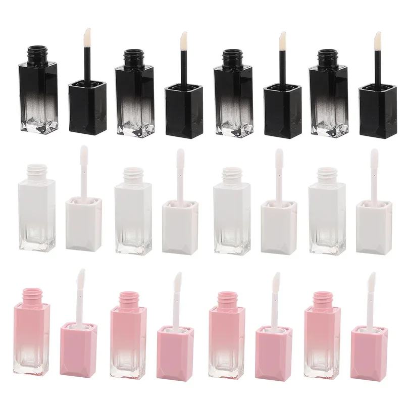 10 pz 5ml colore sfumato tubi vuoti per lucidalabbra contenitori per balsamo per le labbra riutilizzabili fai da te bottiglie da viaggio portatili per rossetto cosmetico