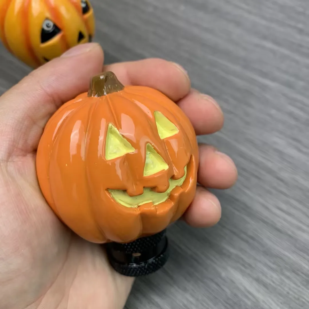 2026 Halloween Funny Pumpkin Man Gear Shift Knob Magician Hat Universal Gear Shift Lever