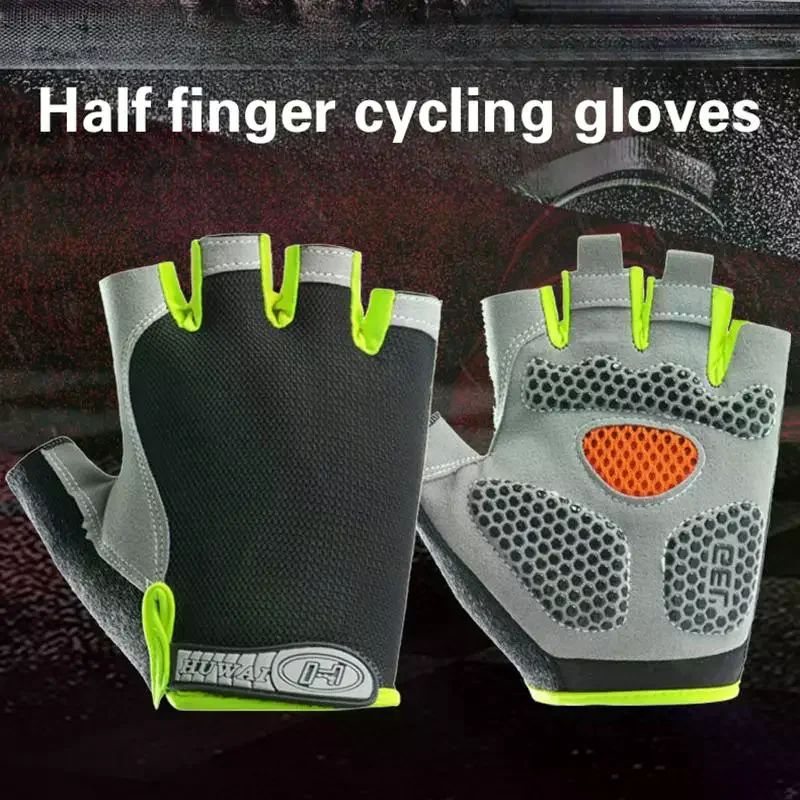Half Finger Bike Gloves Comfortable Shock Absorbing Non Slip for Mountain Road Biking Sports