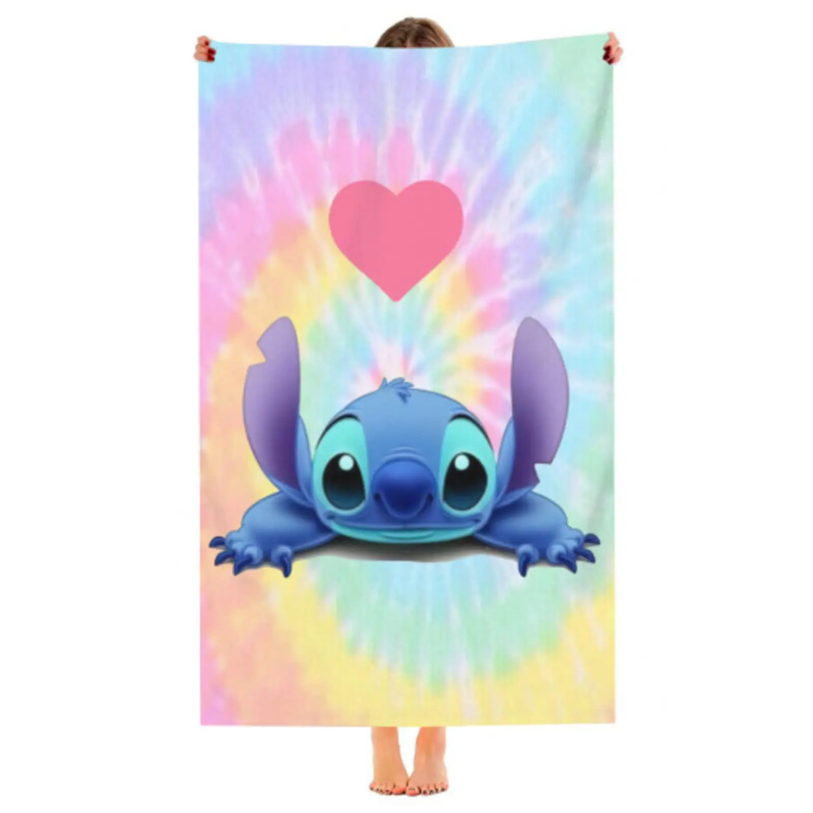 

Stitch Beach Towel Lilo & Stitch Children Towel Quick-Dry Bath Towels for Kids and Adults Gifts for Bathroom Swimming Travel