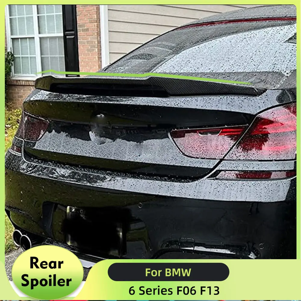 Carbon Fiber Rear Trunk Spoiler for BMW 6 Series F06 F13 640i 650i 640d Base and M Sport M6 Gran Coupe Sedan 2012-2018 Lip