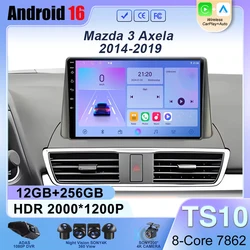 Car Multimedia Android For Mazda 3 Axela 2014-2017 2018 2019 Head Unit Player Navigation GPS Atuo Carplay WIFI 5G No 2din DVD BT