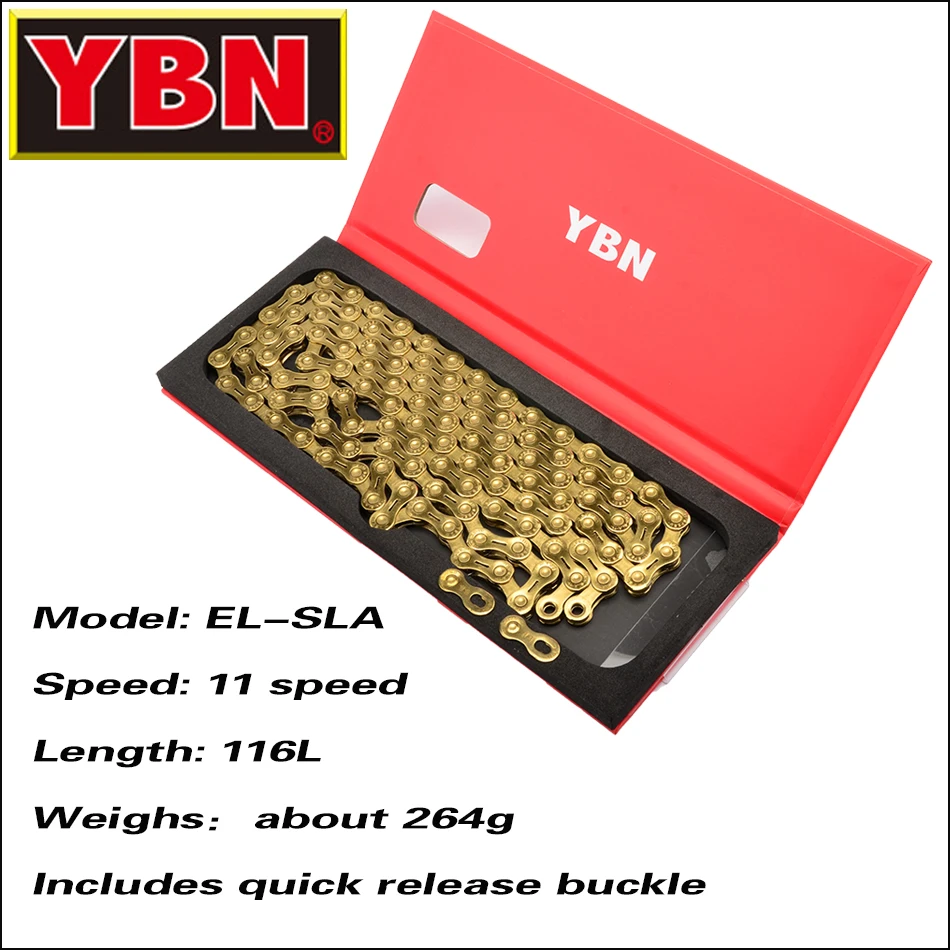 YBN bike chain 8/9/10/1/12 speed mountain road bike chain compatible with SRAM SHIMANO