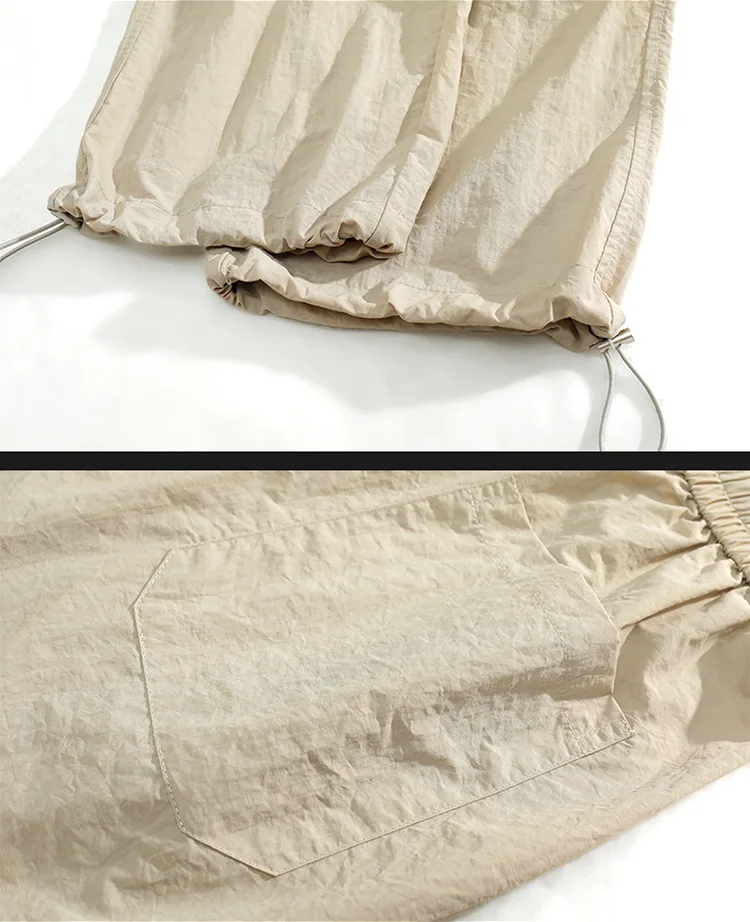 النمط الأمريكي خمر أزياء الرجال الرباط عارضة العصرية بلون واسعة الساق مستقيم الحرير الجليد البضائع السراويل الذكور السراويل #6