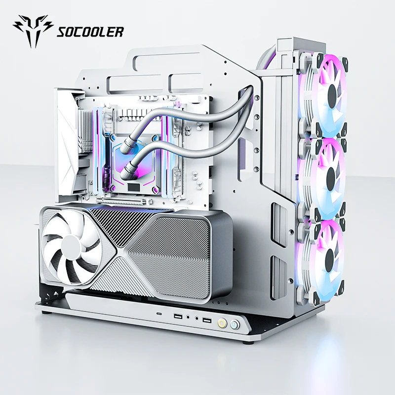 Socooler Personalizzato FAI DA TE RX7800 XT GPU ITX Custodia per computer da gioco e torre con supporto di raffreddamento ad acqua Tipo di rack per acquisto di panico