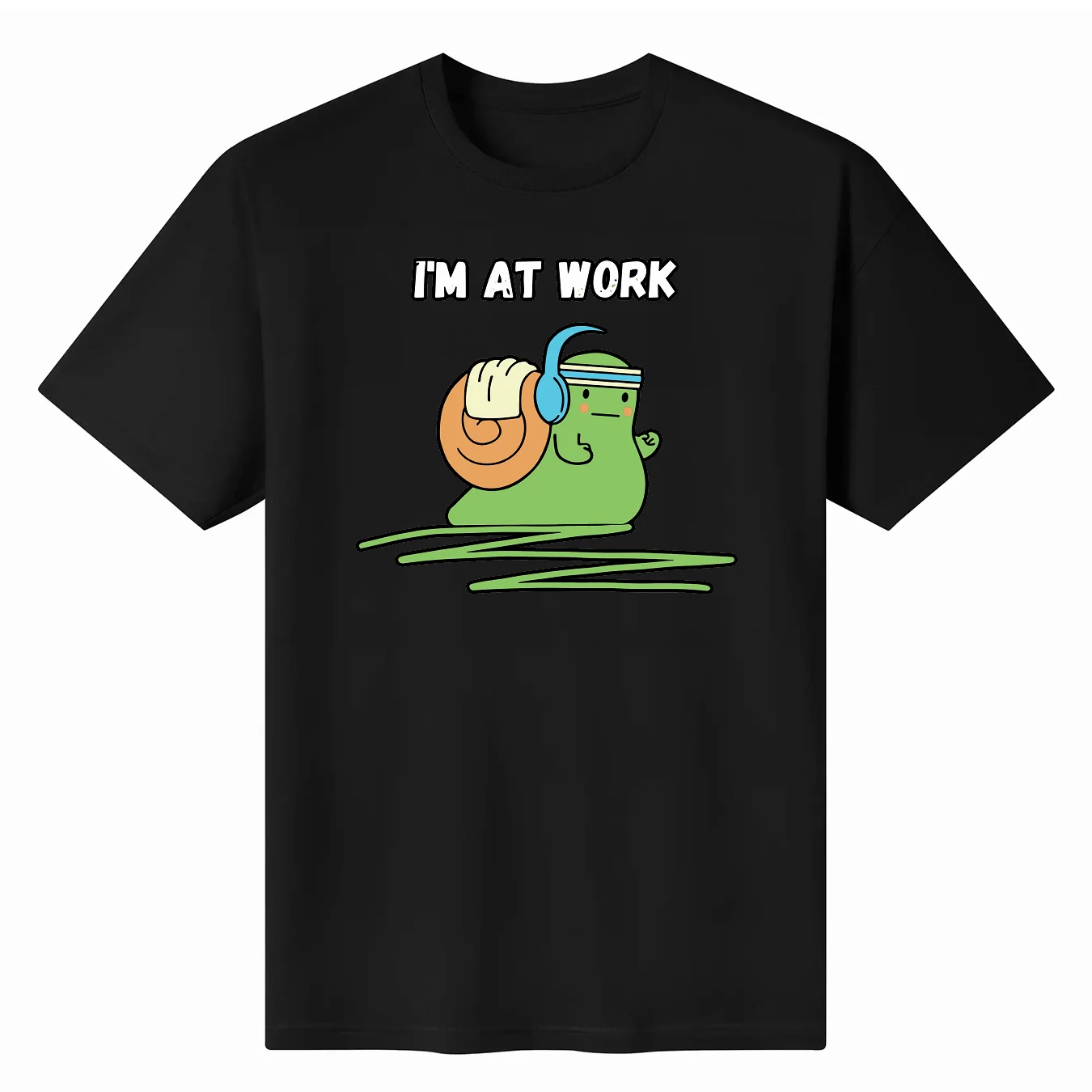 

New Fashion High Quality I'M At Work Snail Comfortable Breathable Cotton T Shirt Funny Fitness Lover Gym Animal