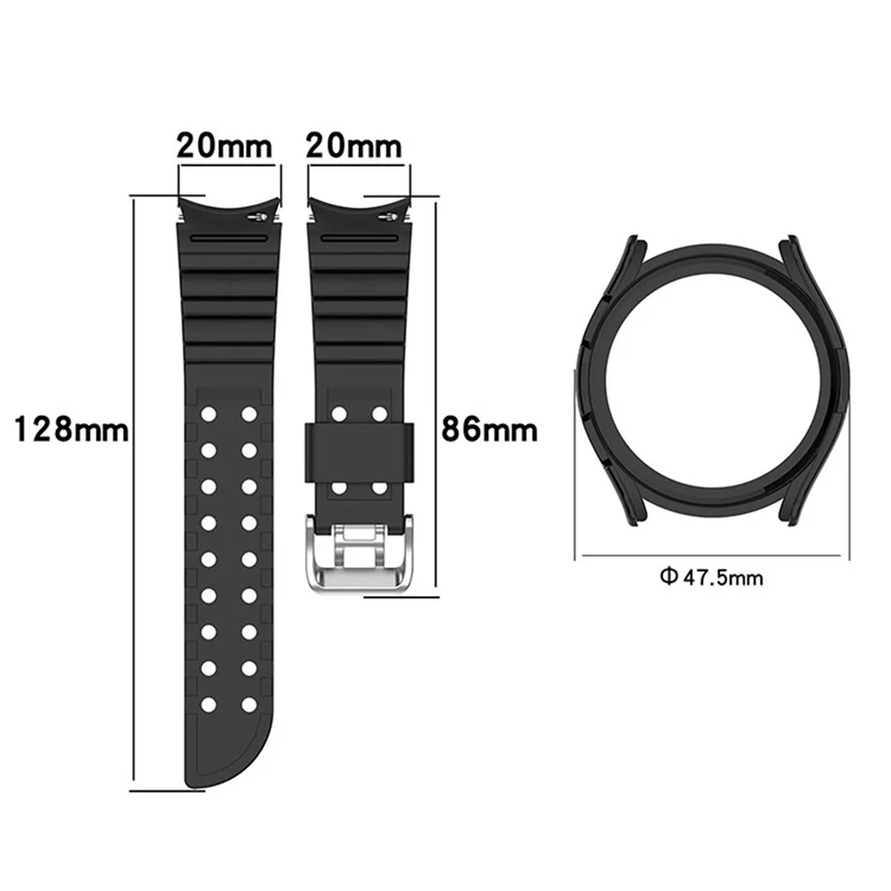 40/44mm Watch Strap + Protective Case for Samsung Galaxy Watch5/5 Pro Watchband Frame Cover for Watch4/4 Classic Smartwatch Part