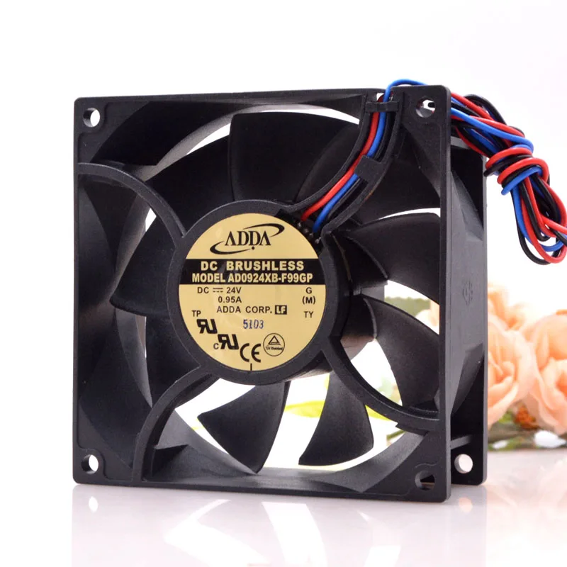 

Co-Hi AD0924XB-F99GP 24V 0.95a 9238 Max Airflow Rate Cabinet Cooling Fan