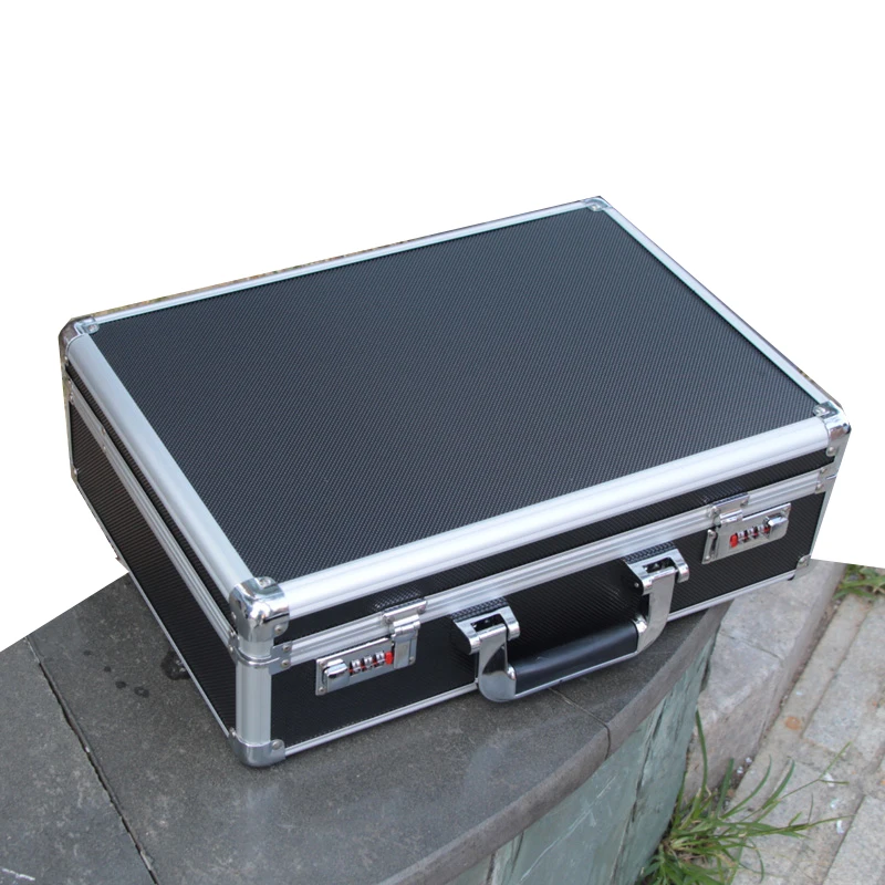 Aluminum Tool Case Suitcase Toolbox Password File Box Impact Resistant Safety Equipment Instrument Remote Storage With Foam