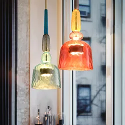 Nordic colorful glass pendant light designer macaron cute lamp Living Room Hanging Lamp Indoor Dinning Room bedroom room lights