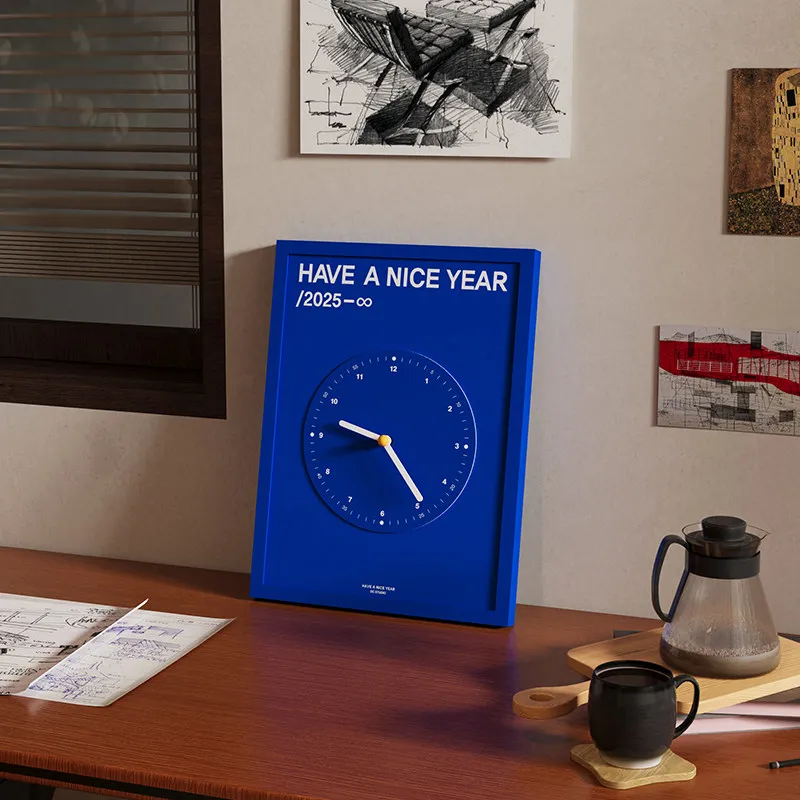 

Vintage Minimalist Wall Clock Fashionable Living Room Decor Creative Artistic Electric Box Cover Unique Statement Piece