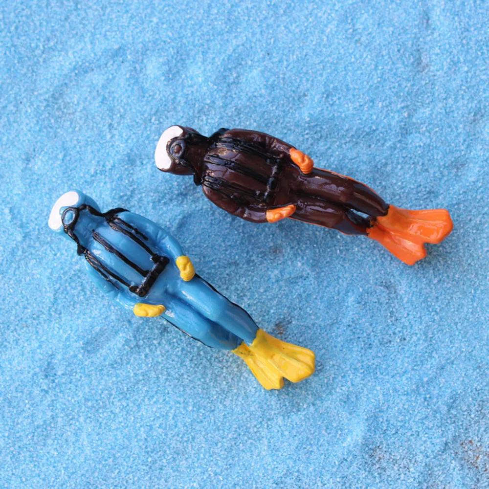 Scene Resin  Ornament Oceans Decoration Fish Tank Decor Action Figures Divers Figurine 3D Model Micro Landscape