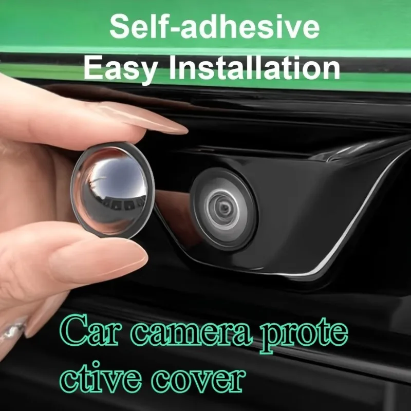2pcs Car Camera Lens Protective Cover 360 Panoramic Reversing Camera Lens Guards HD Scratch Resistant Modification Accessory