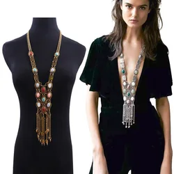 Boho Ethnic Big Bib Maxi Chokers Women Jewelry Indian Statement Layered Gypsy Power Large Collar Necklace Pendant Femme