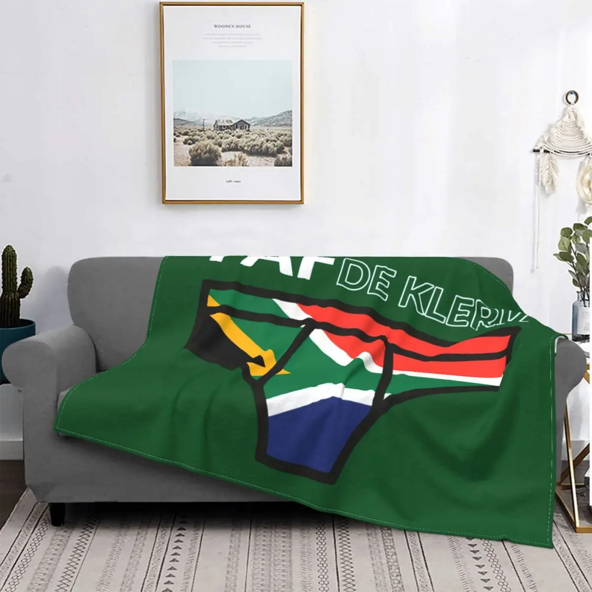 Faf De Klerk 2019 Springbok Rugby Blankets Coral Fleece Plush Print Champion Super Warm Throw Blanket for Bed Couch Bedspreads