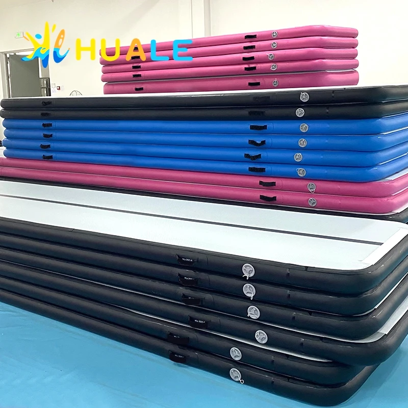 Factory Custom Size 6M Inflatable Air Track Air Floor Tumbling Mat For Gymnastics Training Practice