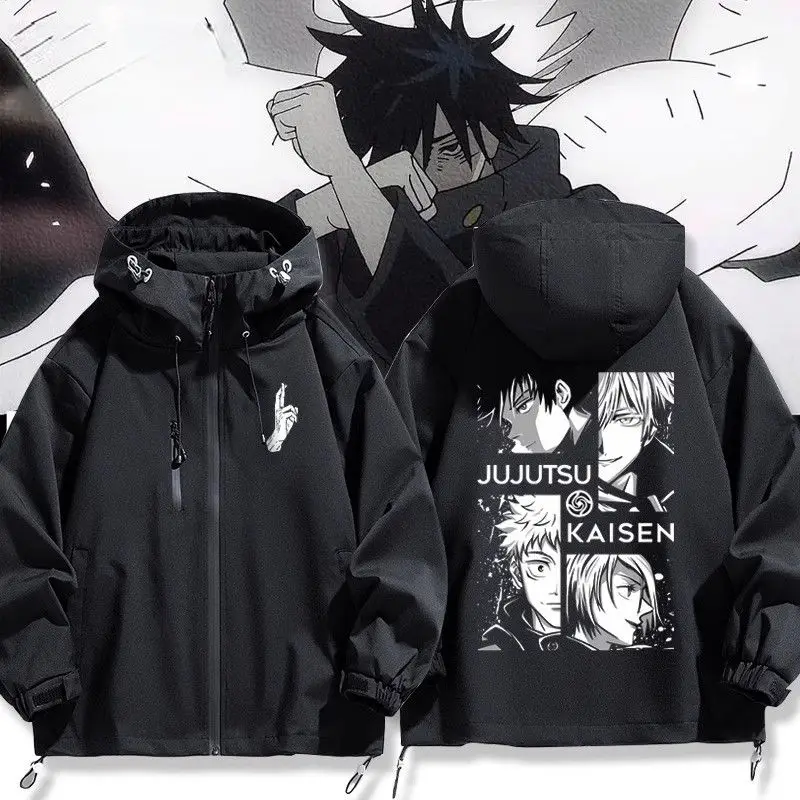 

Anime Jujutsu Kaisen Zipper Men and women Hoodie Gojo Satoru Pattern Children's Hoodie Street Style Casual jacket birthday gifts