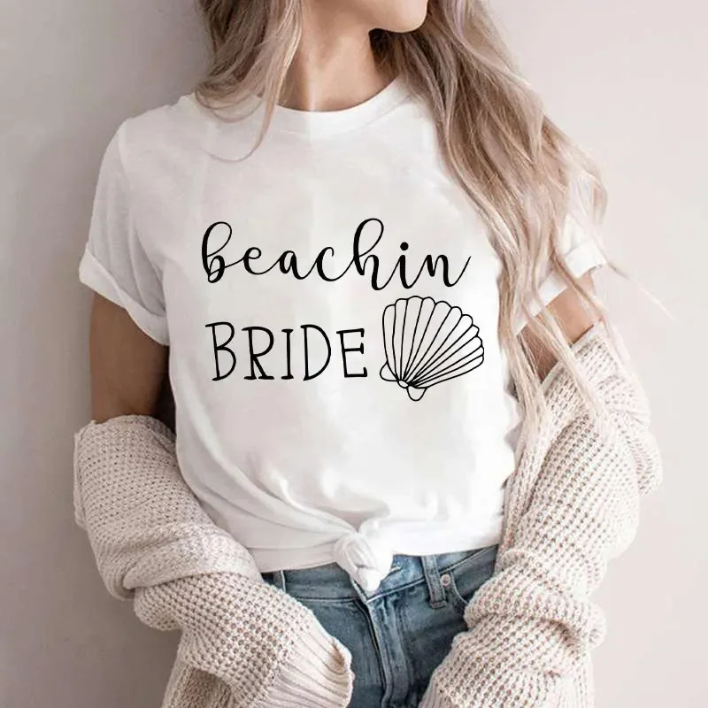 Beach Bachelorette Party Women T-shirts Beach Bride Bridesmaid Group Tshirts Bridal Party Bride Squad Tees Hen Party Tee Shirts