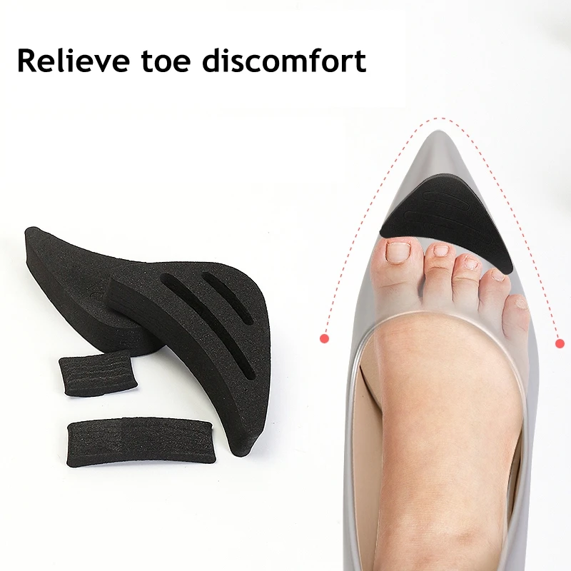 1Pair Women's High Heel Toe Plug Insert Cushion Protector Forefoot Pad Half Feet Insoles Shoe Front Filler Protector Accessories