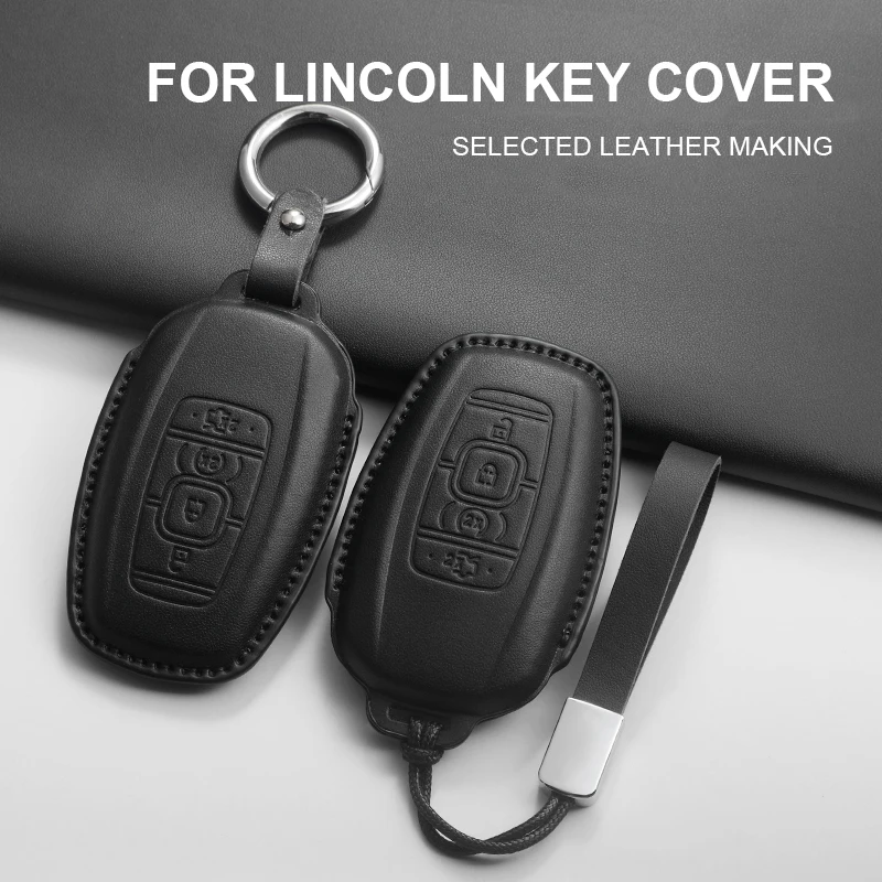 

Чехол для ключей от автомобиля, держатель для Lincoln Continental MKC MKZ MKX MKT Navigator Z Nautilus Aviator Corsair, кожаный брелок для ключей