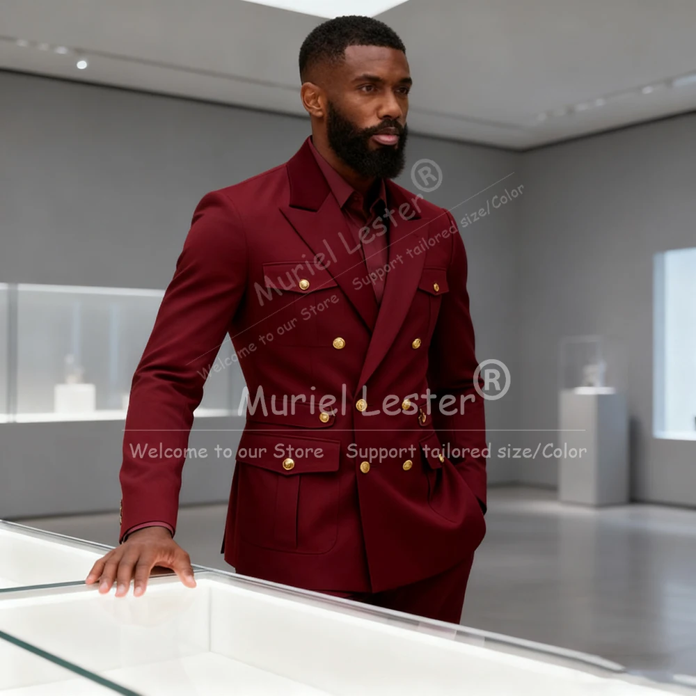 

Мужской модный костюм, наряд для мужчин, двубортный пиджак, брюки, костюм из 2 предметов, Homme, индивидуальный стиль сафари, свадебный смокинг для жениха