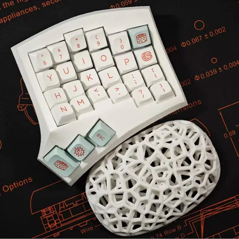 Hand Rest for Split Keyboard Hollow Out Height Color Support Customize Pla Petg Print Hand Rest for Split Keyboard PC Accessory