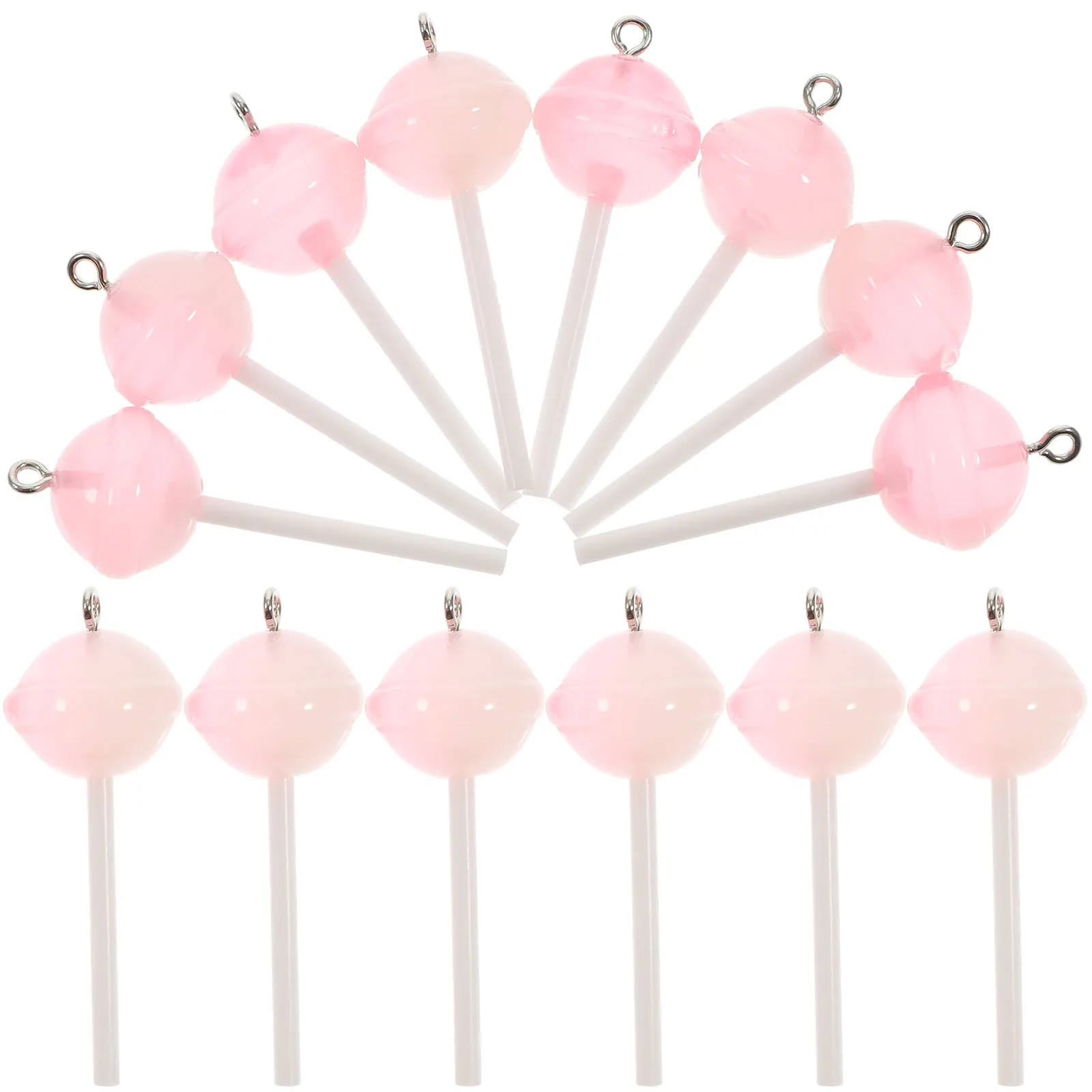 

50 Pcs Necklace Simulation Lollipop Keychain for Car Keys Resin Charms Jewelry Making DIY