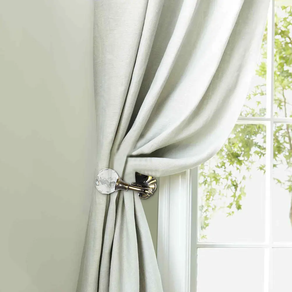 

2Pcs Creative Curtain Hooks Retro Style Wall Mounted Hangers for Kitchen Bathroom Closet Jewelry Storage Decor