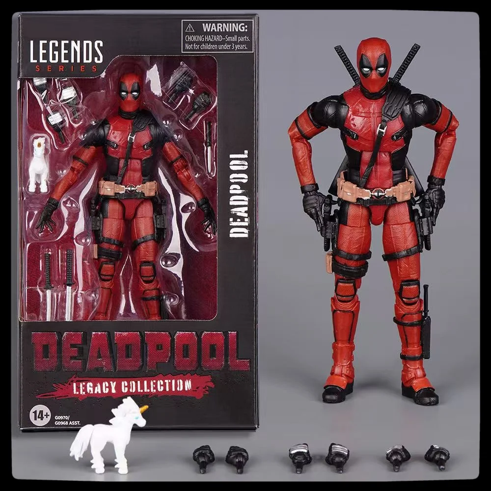 Figurki Marvel Spider-Man Deadpool Postacie z Animacji Ruchome Stawy Lalka Zabawka Model na Biurko Prezent Urodzinowy dla Mężczyzn
