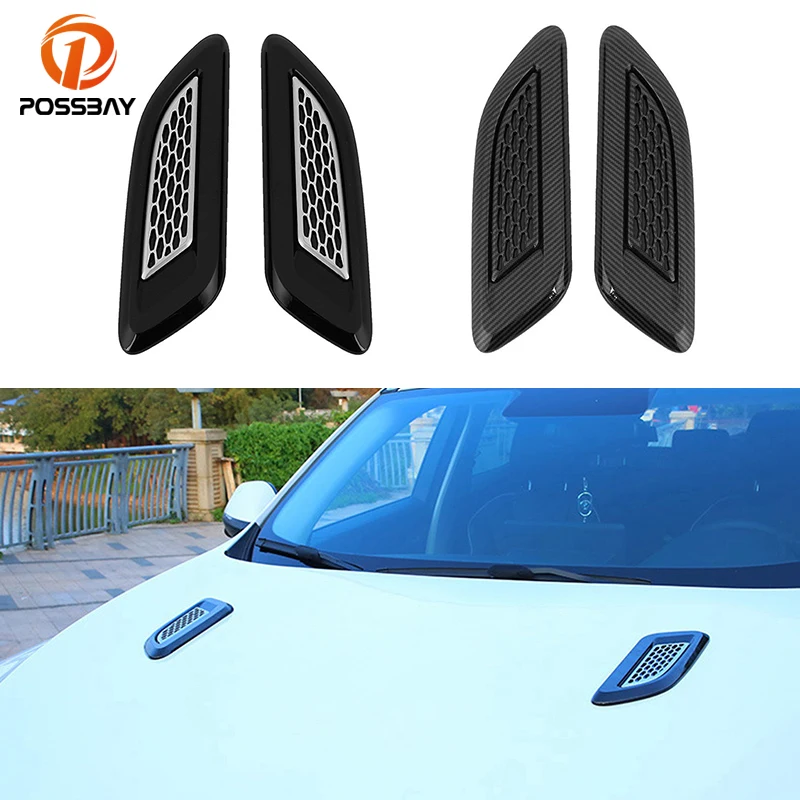 2Pcs Car Hood Air Vent Wing Trim for Land Rover Range Rover Sport Evoque Discovery 4 Freelander 2 2007-2018 Exterior Accessories