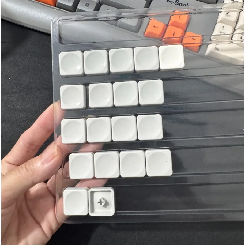 Kustomisasi Tutup Tombol Putih Cocok untuk Keyboard Mekanis Sumbu MX/Cuhoc Sederhana, Ultratipis, Hadiah Tutup Tombol Perakitan DIY Portabel