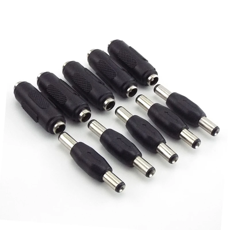 5.5*2.1mm / 5.5x2.1 Mm DC Double Male to Male Power Socket Connector CCTV Female to Female Panel Mounting Jack Adaptor