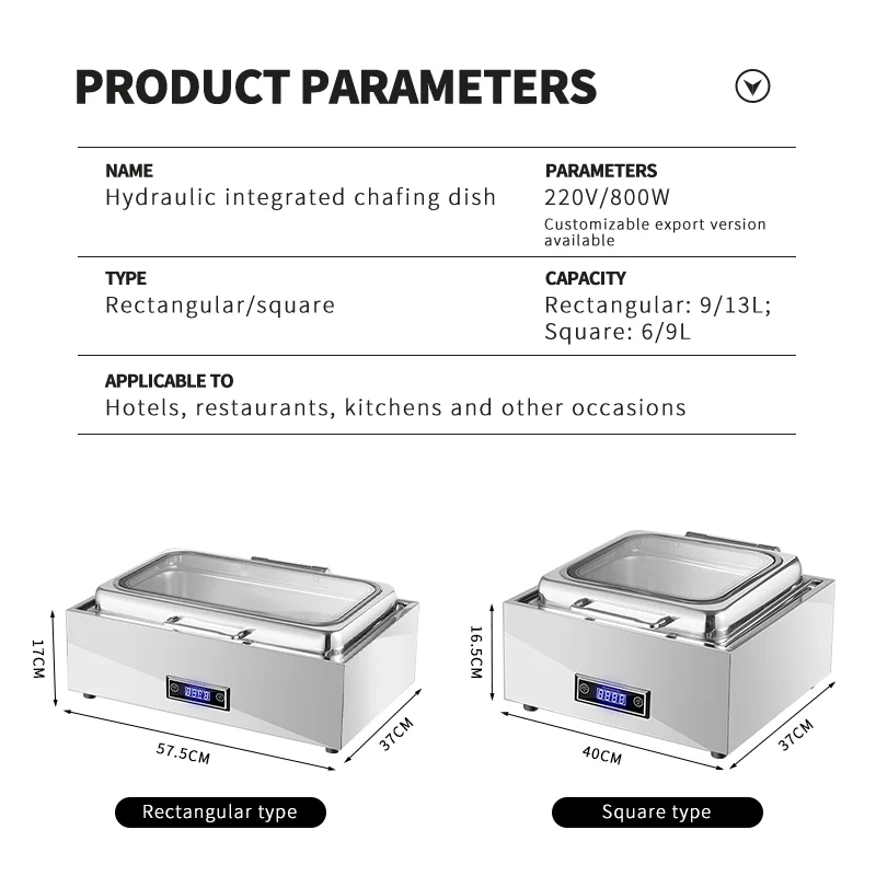 WINNERS Свадебная экономичная жаровня Электрическая жаровня из нержавеющей стали Шведский стол Грелки для еды Гидравлическая жаровня для банкетов