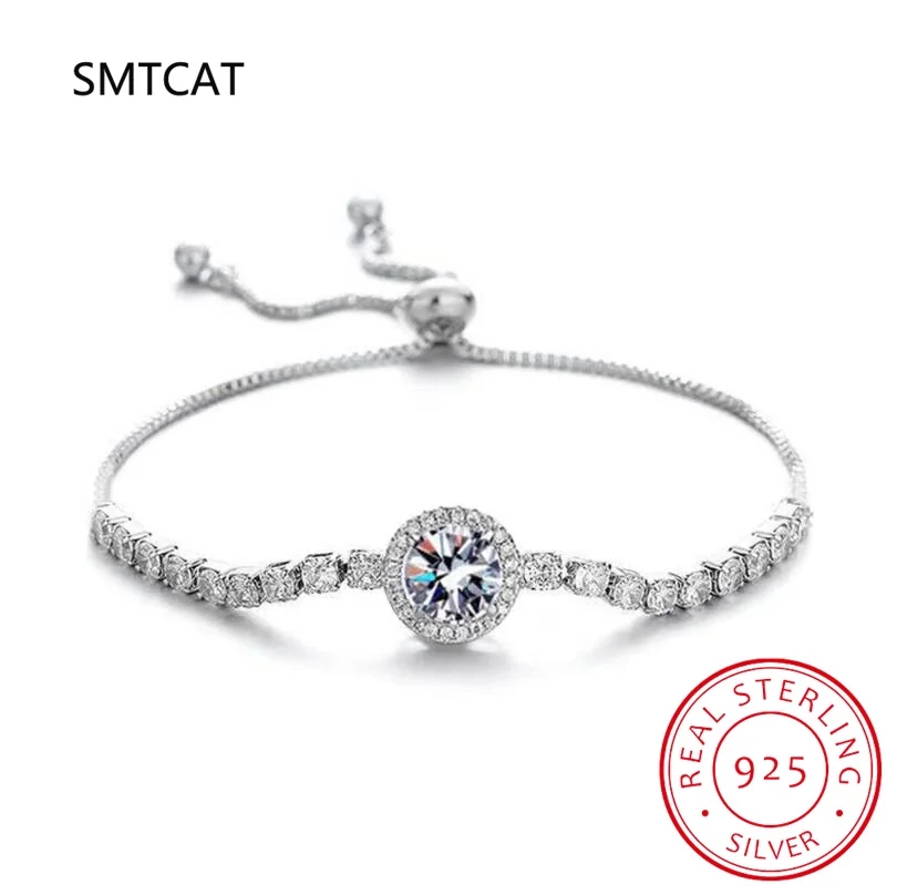 D Color All Moissanite Bracelet For Women S925 Silver Diamond Bracelet Plated 18K Fine Jewelry Wholesale Pulseiras De Prata