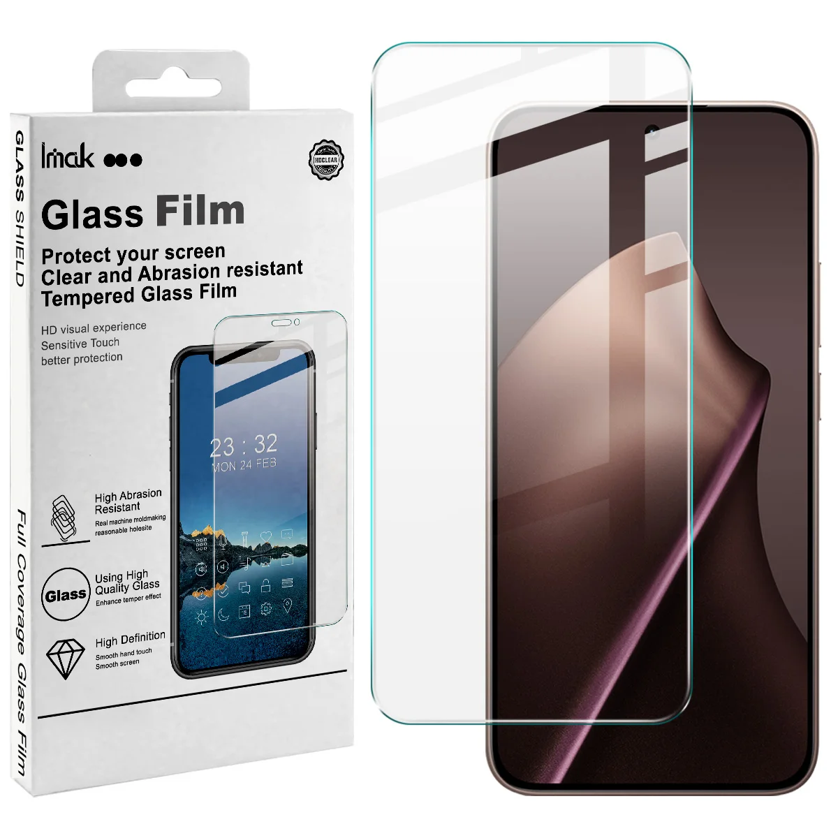Закаленное стекло IMAK H для Xiaomi 15T Pro 5G, защитная пленка для экрана, поддержка отпечатков пальцев