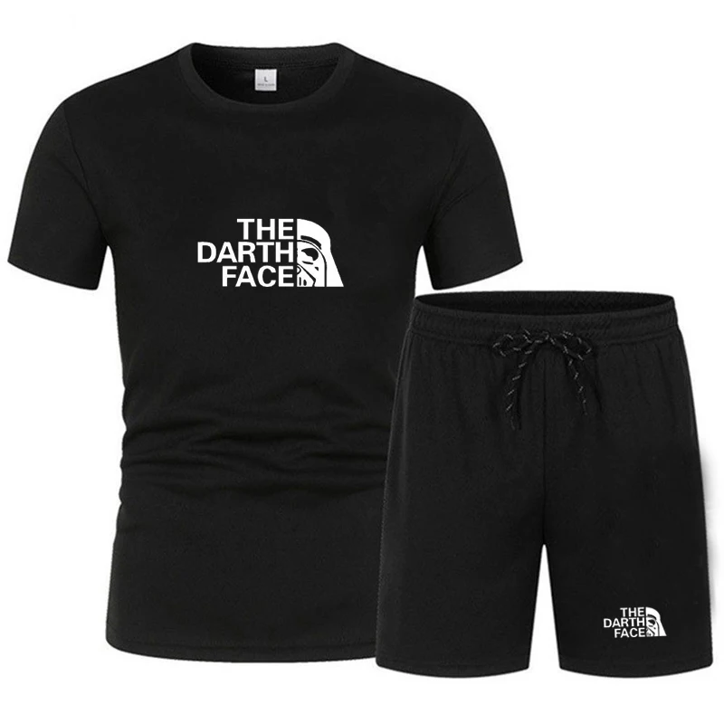 

Men's Summer Fitness Activewear Set Breathable Quick-Drying Short-Sleeve T-Shirt And Shorts Leisure Wear for Comfortable Movemen