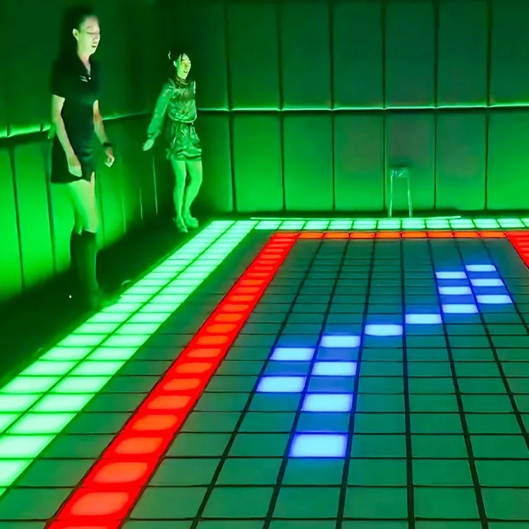 Vibrant Grid Game Interactive LED Luminous Floor Tile Light Secret Room To Step on Gravity Sensing Equipment