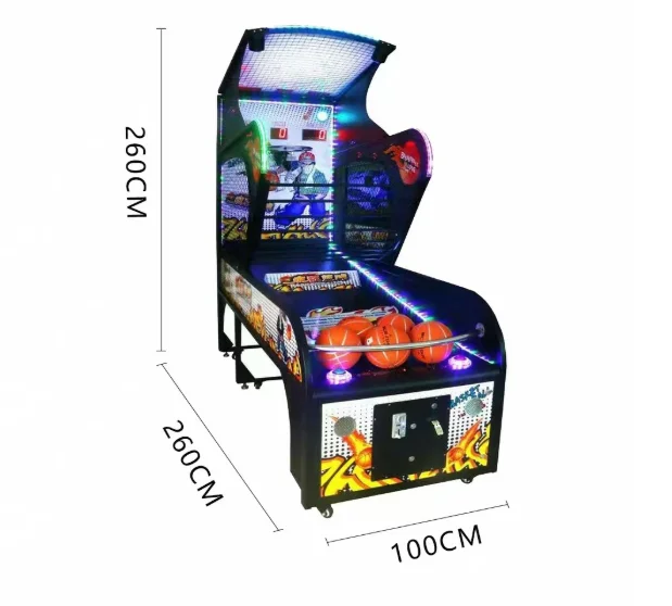 Commercial Retro Design Indoor Arcade Basketball Game Machine Sport-Themed Machine Equipment Centers Excluding Freight