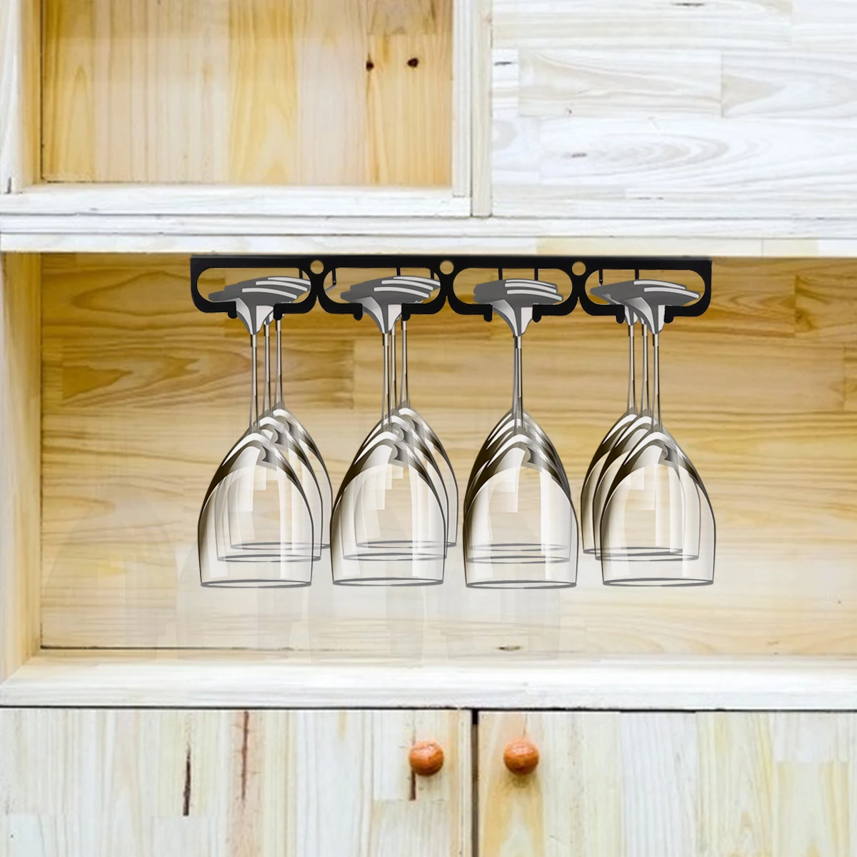 

Wine Glass Holder Cup Rack Display Shelf Glasses Upside Down Goblet Frame Hanging