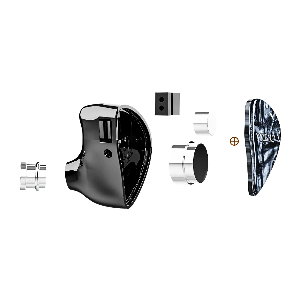 Słuchawki dokanałowe COZOY D2 IEM 2DD z podwójnym obwodem magnetycznym i podwójną komorą, słuchawki HiFi z kablem 0.78 2Pin i wtykiem 3.5/4.4mm — zdjęcie produktu 3