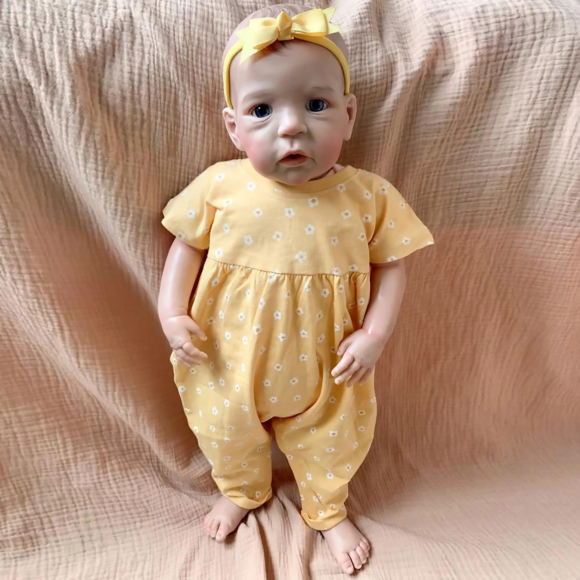 Finished Reborn Doll Sandie 26 Inch Handmade Lifelike Toddler Standing Bebe Reborn Doll For Kids Birthday Gifts muñecas reborn