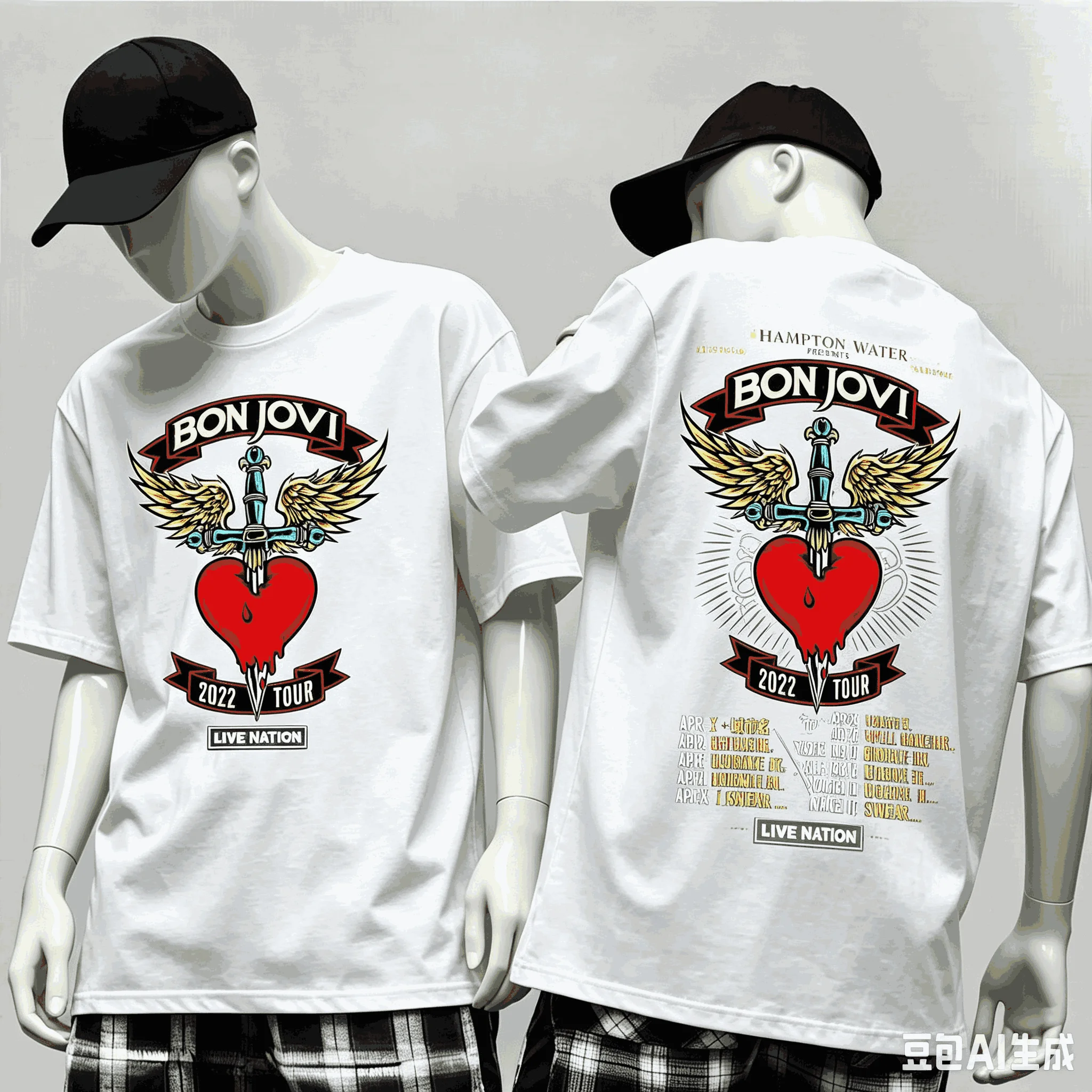Vintage Fashion World - Bon Jovi World Tour T-Shirt für